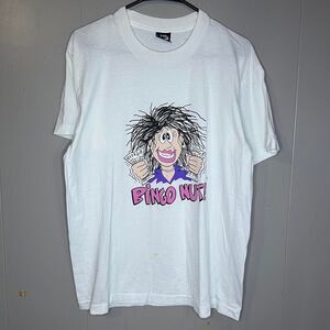 Vintage 90s Screen Stars Bingo Nut Funny Gift Grandma Skater T-Shirt Size Large